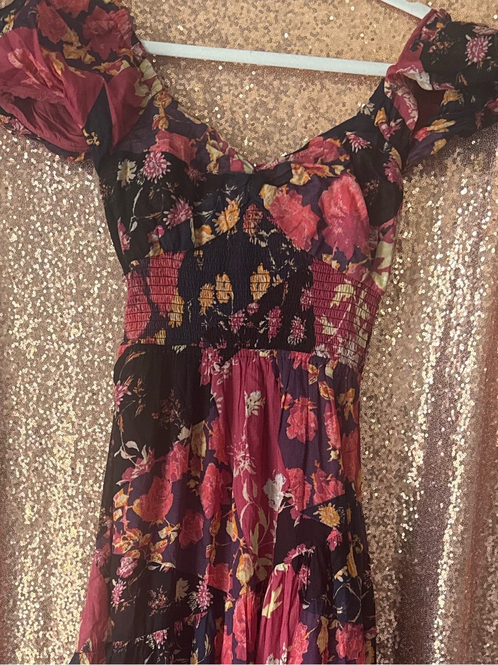 FREEPEOPLE Boho Floral Multicolor Maxi Dress